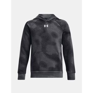 NWT Under Armour Youth Black Fleece Pullover Hoodie Sweatshirt - Small